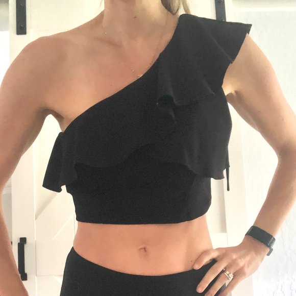 Express Ruffled Asymmetrical Top - SEXY! Worn Once - Picture 3 of 3